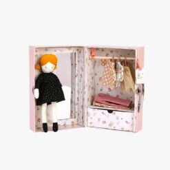 Moulin Roty Valise Et Poupée La Petite Penderie -Bébés Produits Magasin 642564 2 gris