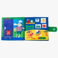 Moulin Roty Livre Tissu Ma Journée -Bébés Produits Magasin 661078 5 gris