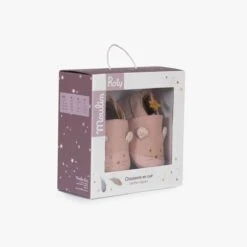 Moulin Roty Chaussons Cuir Souris Rose 7 Moulin Roty Chaussons Cuir Souris Rose -Bébés Produits Magasin 664523 6 gris 1