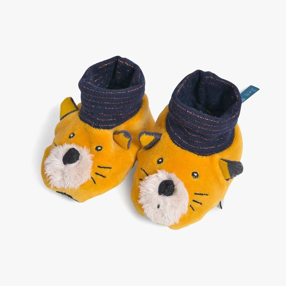 Moulin Roty Chaussons Chat Moutarde Lulu 1 Moulin Roty Chaussons Chat Moutarde Lulu
