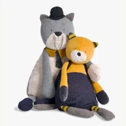 Moulin Roty Peluche Géante Chat Moutarde Lulu 11 Moulin Roty Peluche Géante Chat Moutarde Lulu -Bébés Produits Magasin 666023 666024 1 gris