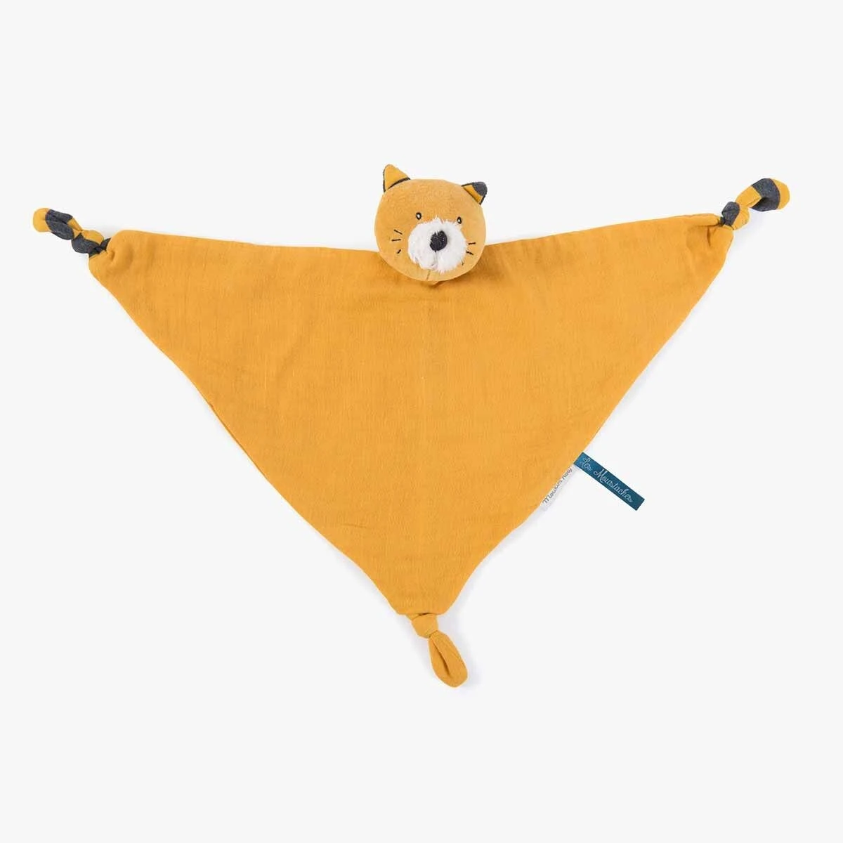 Moulin Roty Doudou Lange à Broder Chat Moutarde Lulu 1 Moulin Roty Doudou Lange à Broder Chat Moutarde Lulu