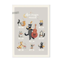 Moulin Roty Affiche Imagier Musical 50x70cm