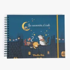 Moulin Roty Album Souvenirs D'école Français Anglais -Bébés Produits Magasin 666312 1 gris