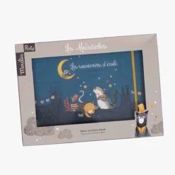 Moulin Roty Album Souvenirs D'école Français Anglais -Bébés Produits Magasin 666312 9 gris