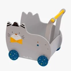 Moulin Roty Chariot De Marche Chat Fernand -Bébés Produits Magasin 666725 4 gris