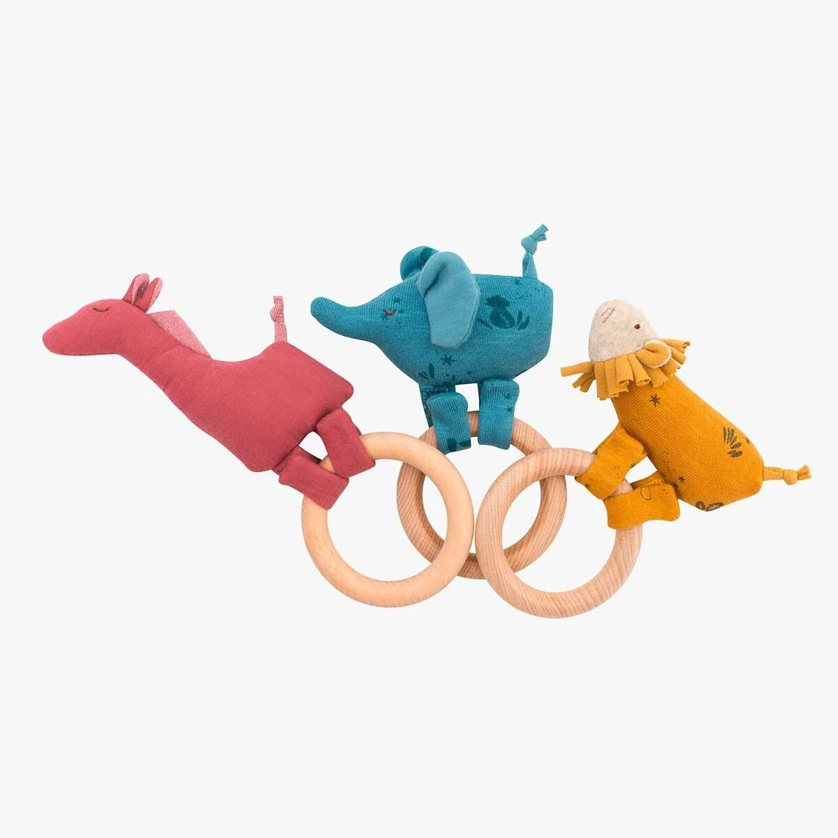Moulin Roty Hochet Anneau Bois Eléphant 3 Moulin Roty Hochet Anneau Bois Eléphant – Image 3