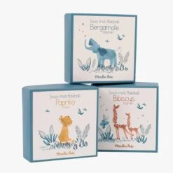 Moulin Roty Doudou Attache-tétine à Broder Lion -Bébés Produits Magasin 669015 016 017 2 gris