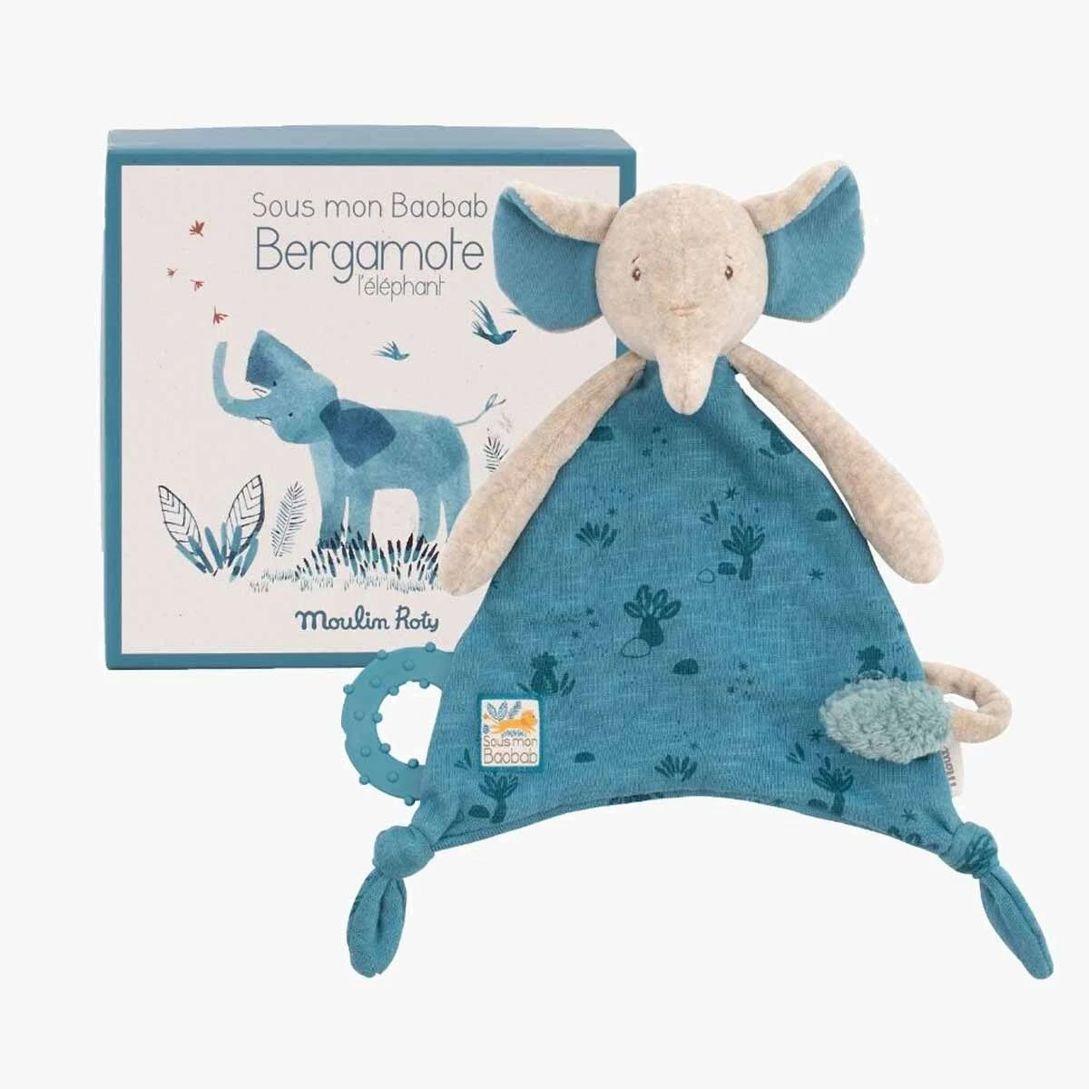 Moulin Roty Coffret Cadeau Naissance Doudou Eléphant 3 Moulin Roty Coffret Cadeau Naissance Doudou Eléphant – Image 3