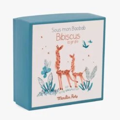 Moulin Roty Doudou Attache-tétine à Broder Girafe -Bébés Produits Magasin 669017 2 gris