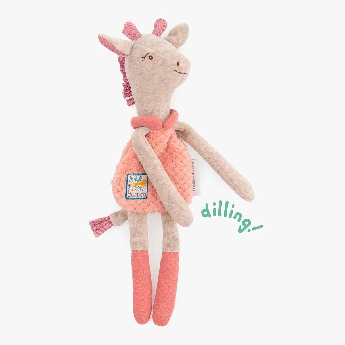 Moulin Roty Doudou-hochet Girafe 1 Moulin Roty Doudou-hochet Girafe