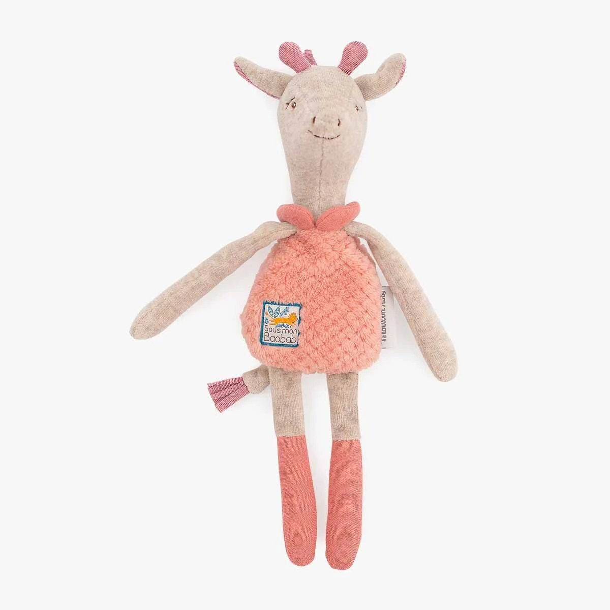 Moulin Roty Doudou-hochet Girafe 3 Moulin Roty Doudou-hochet Girafe – Image 3