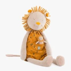 Moulin Roty Peluche Géante Lion Et Son Doudou -Bébés Produits Magasin 669026 2 gris