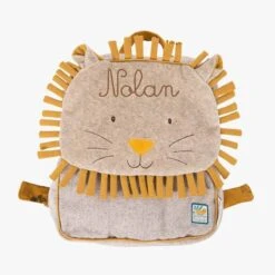 Moulin Roty Sac à Dos à Broder Lion -Bébés Produits Magasin 669070 3 gris