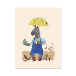 Moulin Roty Affiche Ane 30x40cm