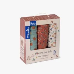 Moulin Roty Set De 3 Langes Imprimes (cerises/forêt/pommes) -Bébés Produits Magasin 675270 4