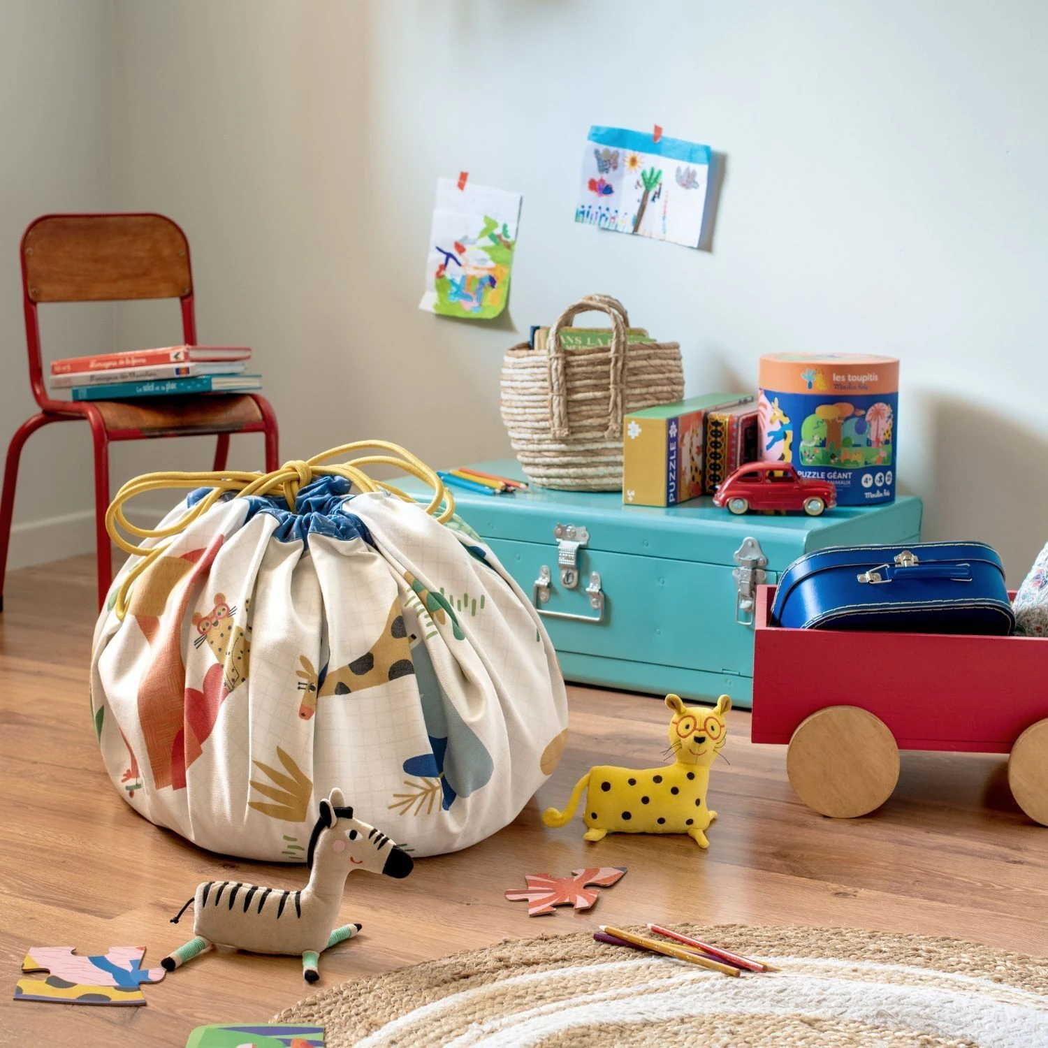 Moulin Roty Tapis De Jeu & Sac à Jouets 7 Moulin Roty Tapis De Jeu & Sac à Jouets – Image 7