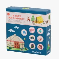 Moulin Roty Jeu De Mémoire Je Monte Mon Campement -Bébés Produits Magasin 712420 4 gris