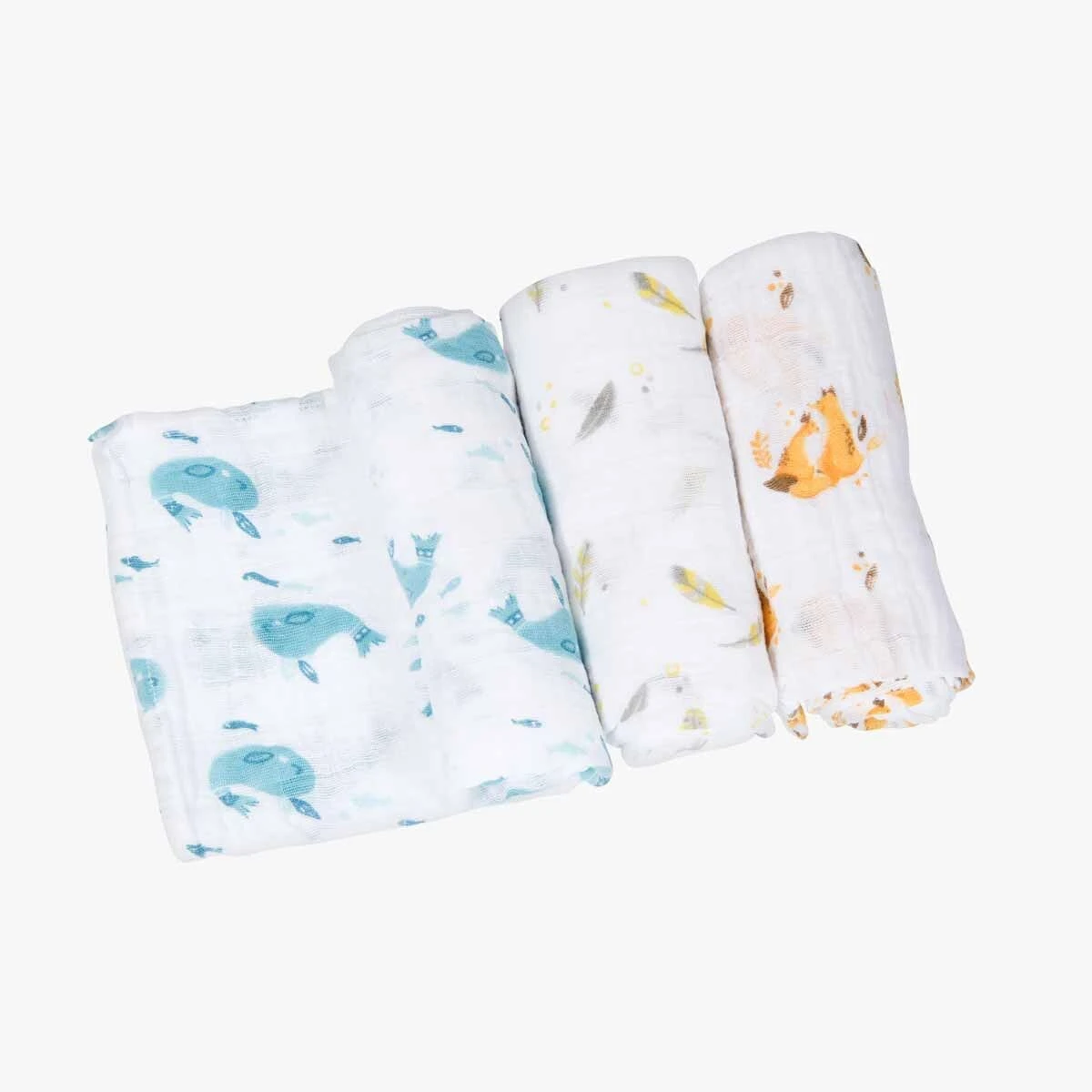 Moulin Roty Set De 3 Langes Imprimés 6 Moulin Roty Set De 3 Langes Imprimés – Image 6