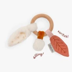 Moulin Roty Anneau-hochet Bois Lapin -Bébés Produits Magasin 715001 0 gris