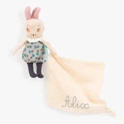 Moulin Roty Doudou Mouchoir à Broder Souris -Bébés Produits Magasin 715018 01 gris