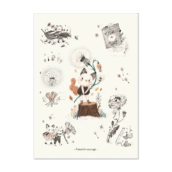 Moulin Roty Affiche Pissenlit Sauvage 50x70cm