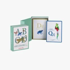 Moulin Roty Cartes Abécédaire (26 Cartes) -Bébés Produits Magasin 719600 gris