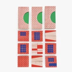 Moulin Roty Jeu De Construction En Bois Bloc Ville -Bébés Produits Magasin 720404 11 gris