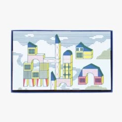 Moulin Roty Jeu De Construction En Bois Bloc Ville -Bébés Produits Magasin 720404 5 gris