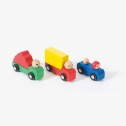 Moulin Roty Set Voiture Et Camions En Bois -Bébés Produits Magasin 720406 9 gris