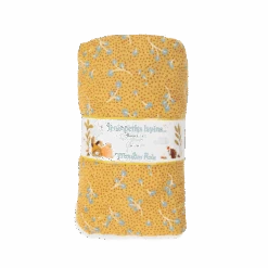 Moulin Roty Drap Housse Ocre Imprimé Lit Bébé 70 X 140 Cm