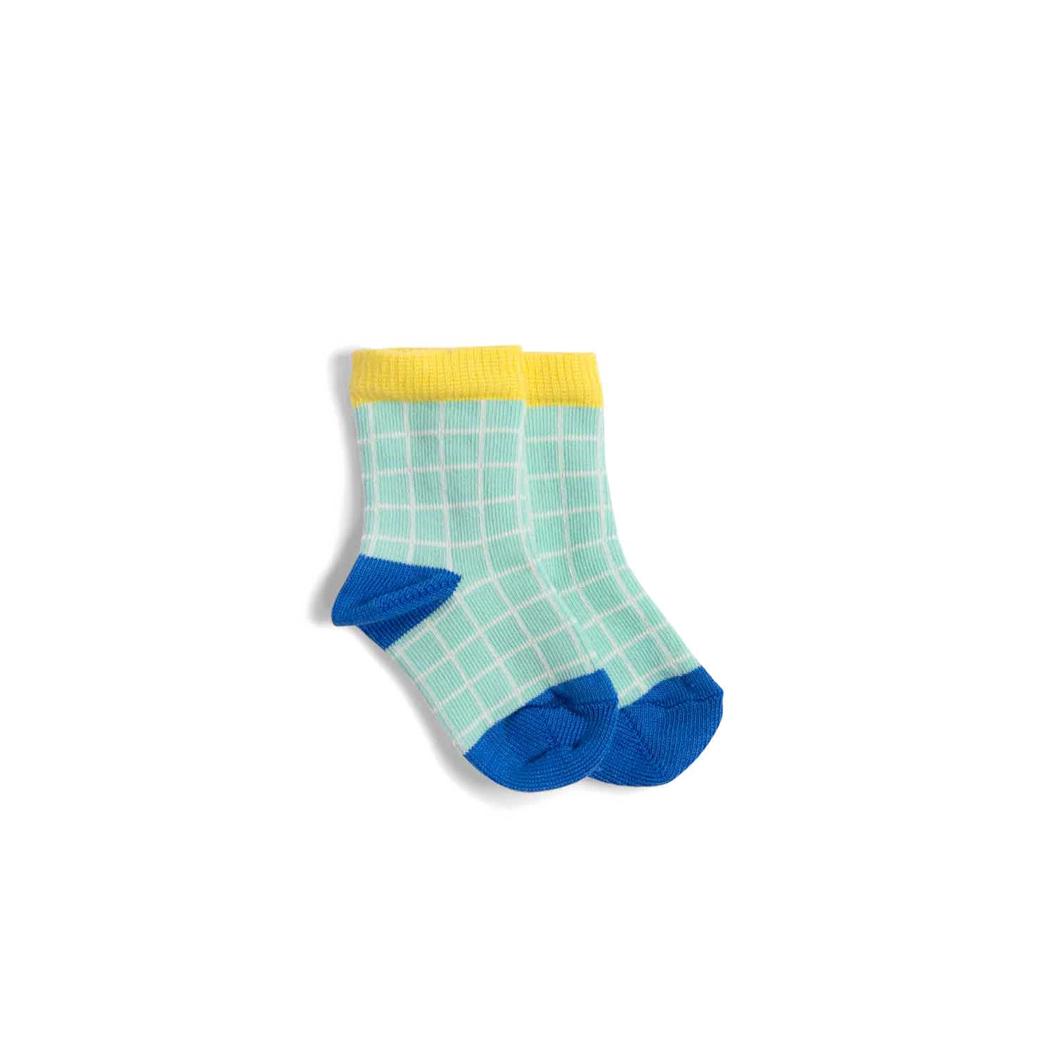 Moulin Roty Hardy Chaussettes Carreaux Vert/ecru 2 Moulin Roty Hardy Chaussettes Carreaux Vert/ecru – Image 2