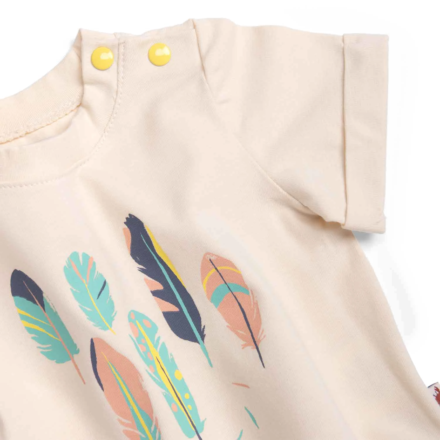 Moulin Roty Héloïse Tee-shirt Jersey Motif Plumes – Image 3