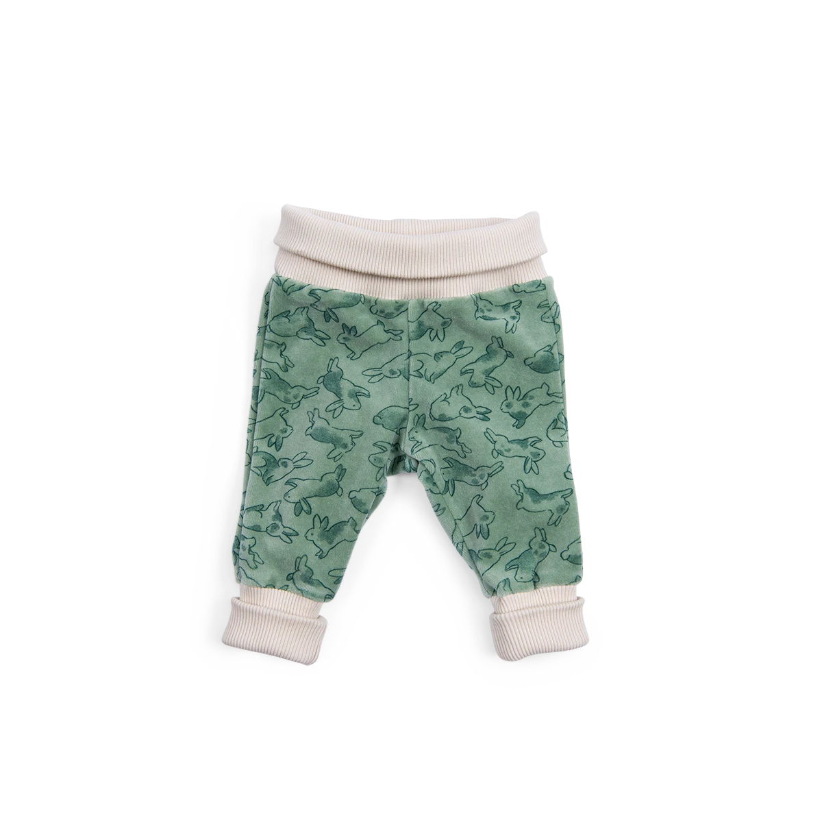 Moulin Roty Pantalon En Maille Velours Imprimé Lapins - Ivanoe – Image 2