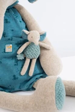 Moulin Roty Peluche Géante Eléphant Et Son Doudou -Bébés Produits Magasin Peluche geante Elephant et son doudou Sous mon baobab Moulin Roty 1