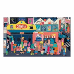 Moulin Roty Puzzle Tous Au Cinoche ! 200 Pcs -Bébés Produits Magasin Puzzle Tous au cinoche 200 pcs Les Schmouks Moulin Roty 1
