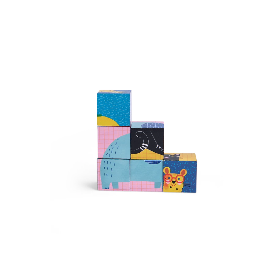 Moulin Roty Puzzle En Bois 6 Cubes 5 Moulin Roty Puzzle En Bois 6 Cubes – Image 5