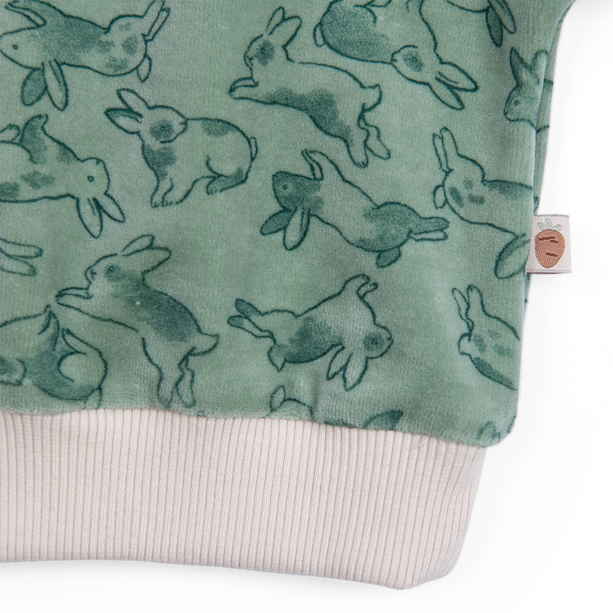 Moulin Roty Sweat-shirt En Maille Velours Imprimé Lapins - Ismaël – Image 5